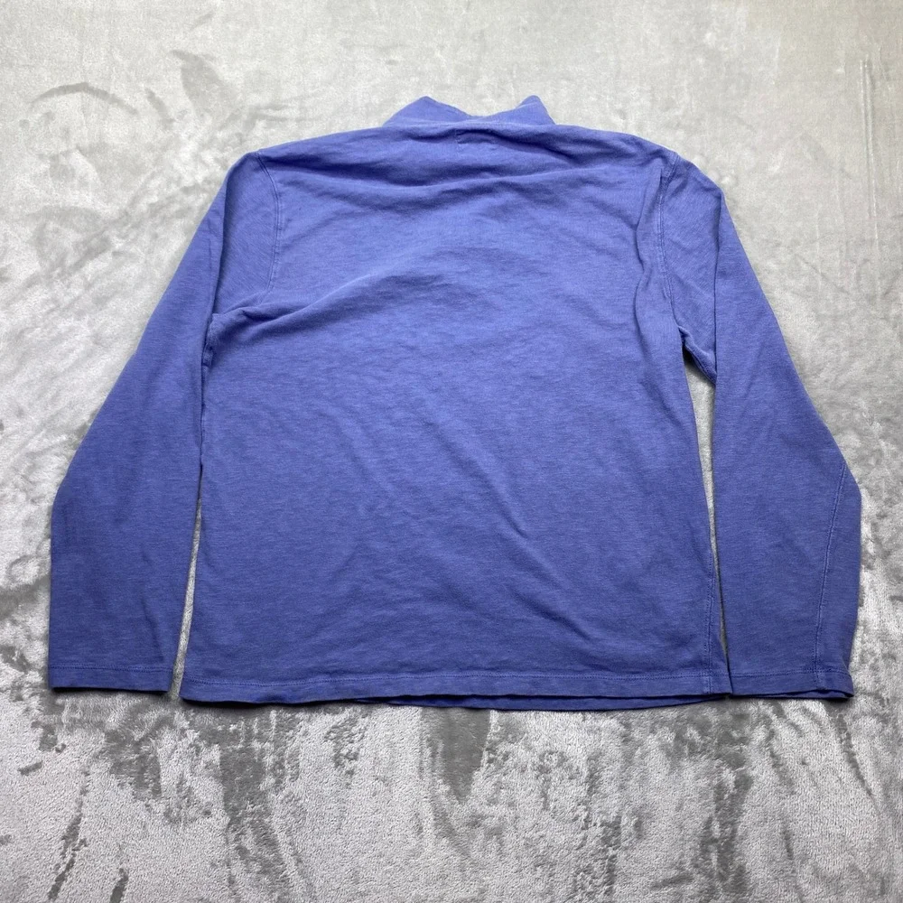 J.‎ Crew Mens Large Blue Purple 100% Cotton Quarter Zip Pullover Sweater 02638